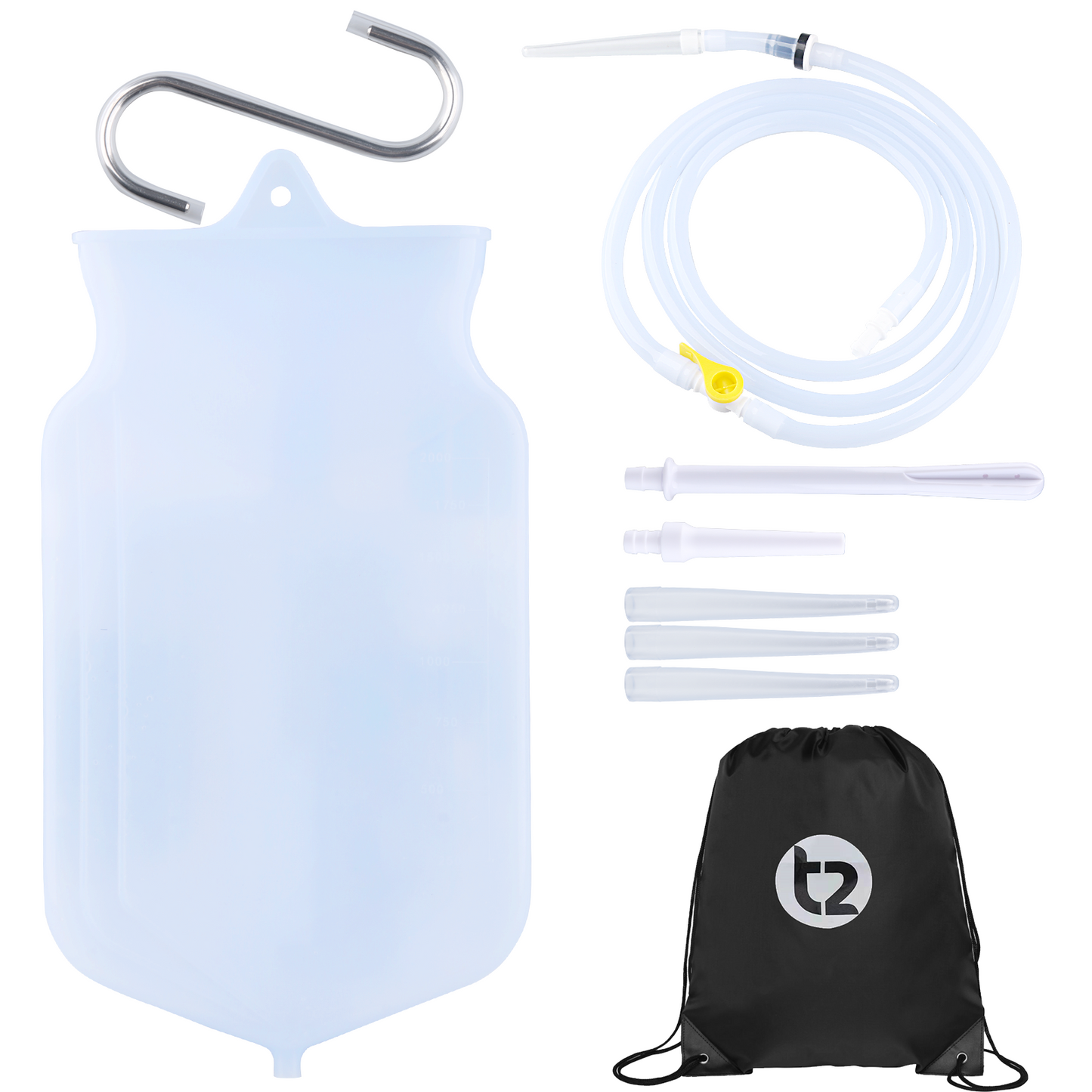 T2 Enema Kit 2 Litre - Reusable Colon Cleansing Set