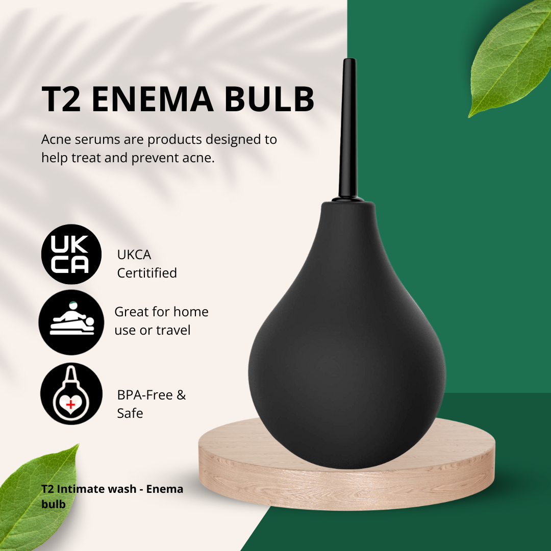 T2 Enema Bulb 224ml - Reusable Colon Cleanse - UKCA CE and FDA Certified